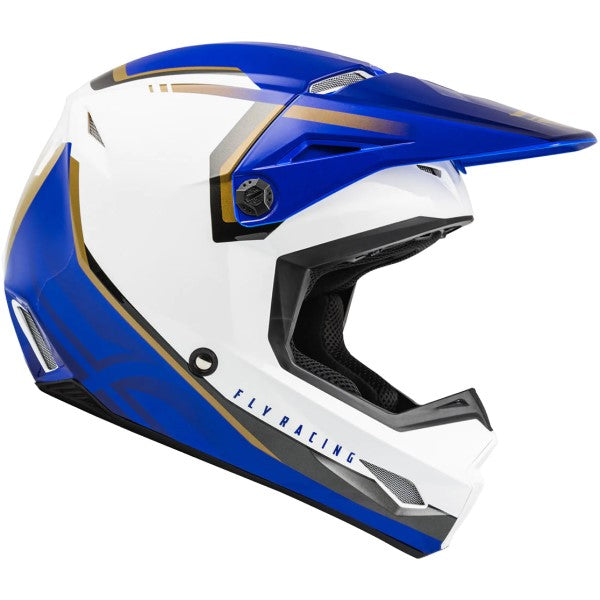 Helmet Off-road FLY RACING KINETIC VISION ECE White/Blue