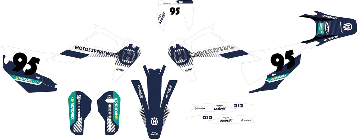Stickers for HUSQVARNA 2020-2023 2T/4T ENDURO/MX — White/Blue