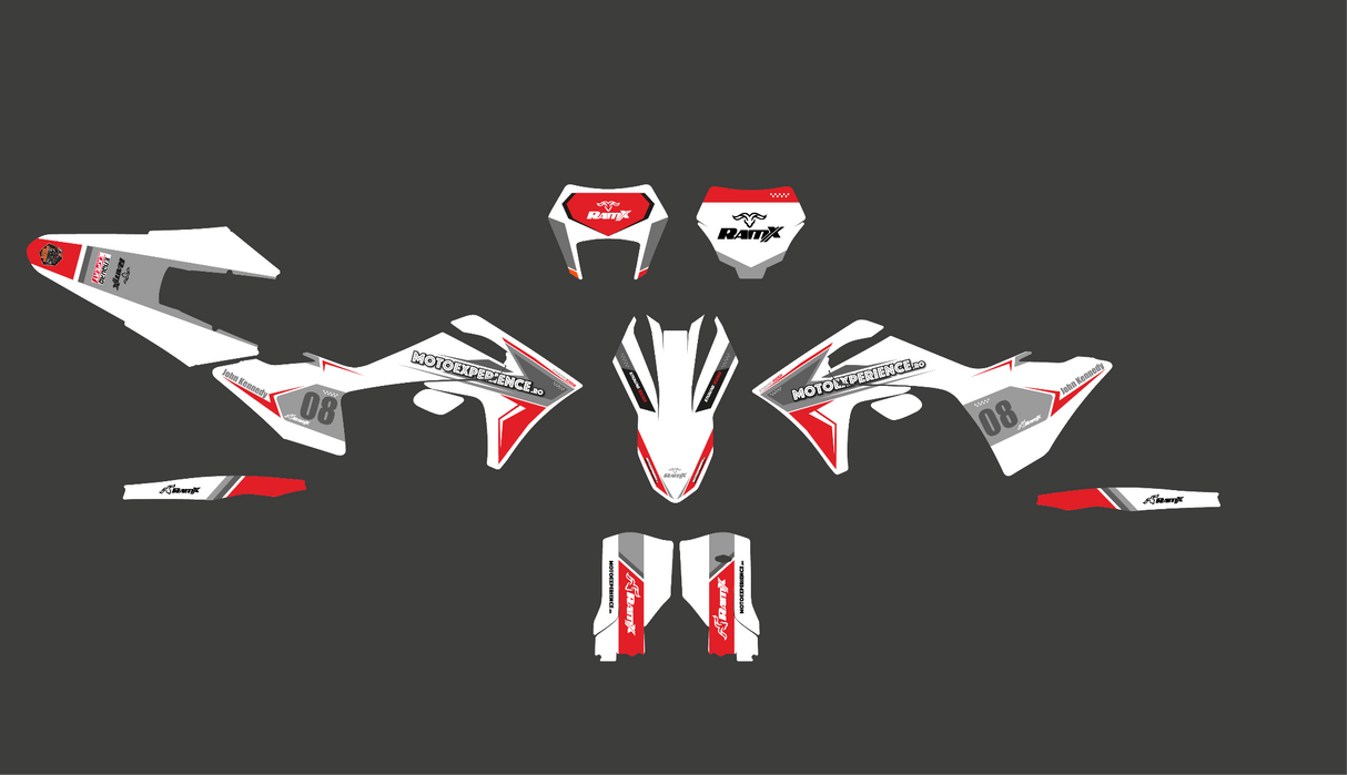 Kit Stickere Personalizate GASGAS 2024 2T / 4T toate modelele - Alb