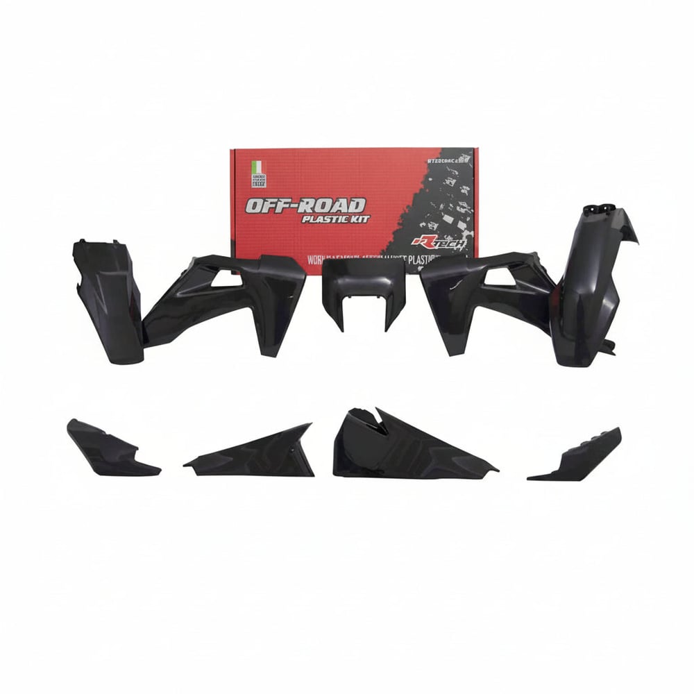 Rtech Husqvarna Plastics Kit (No Fork Guards) - TE/FE 2020-2023 - Black