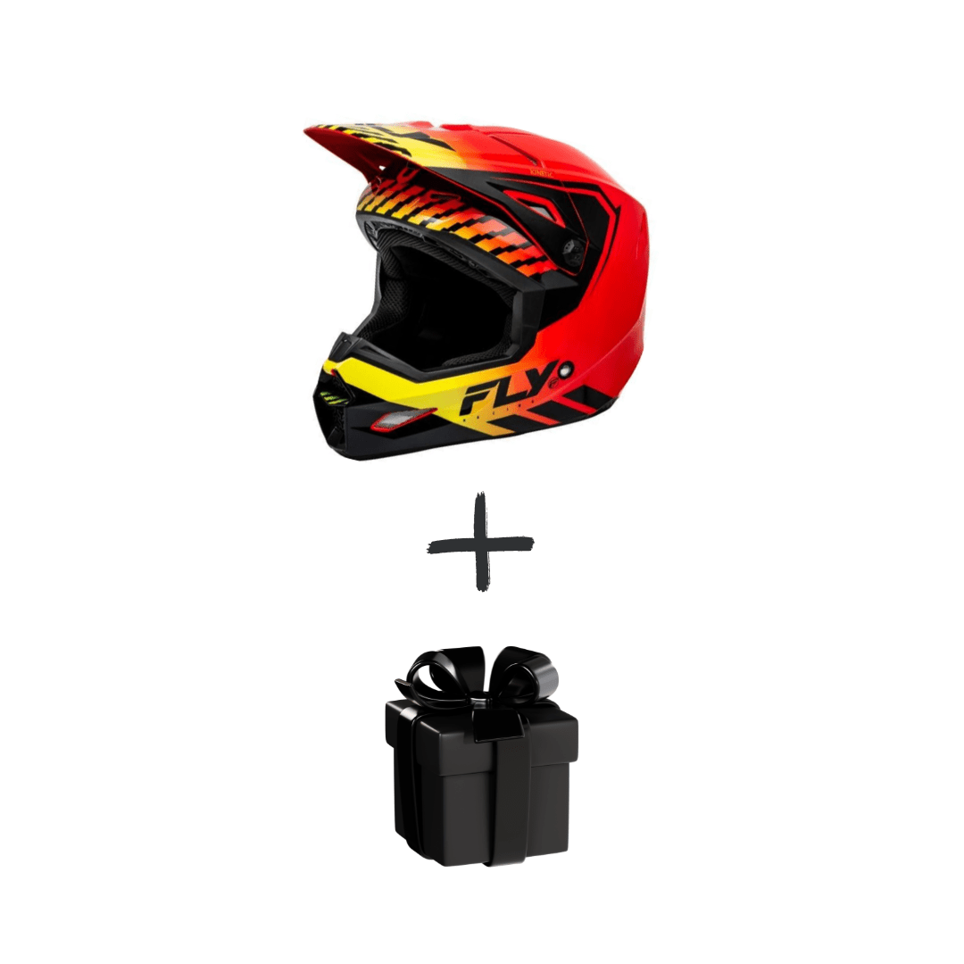 Casca Off-road FLY RACING KINETIC MENACE ECE rosu/negru/galben