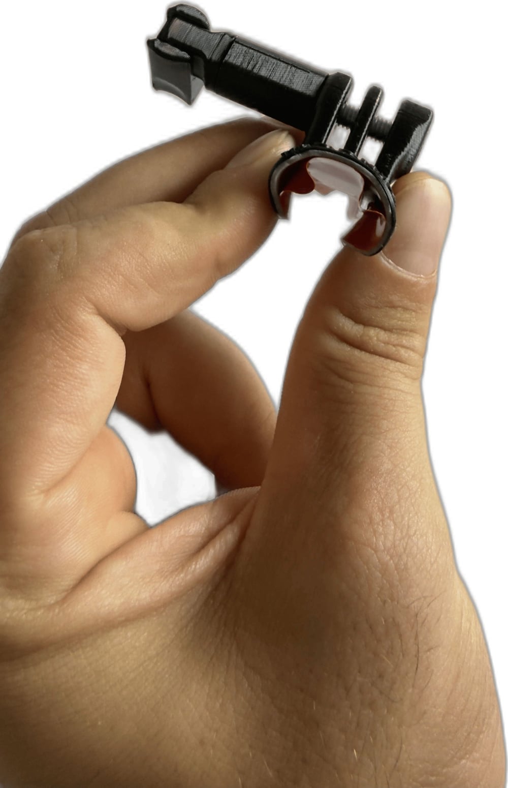 Fauris Elastic Mount flexible action camera mount, black - flexed by hand