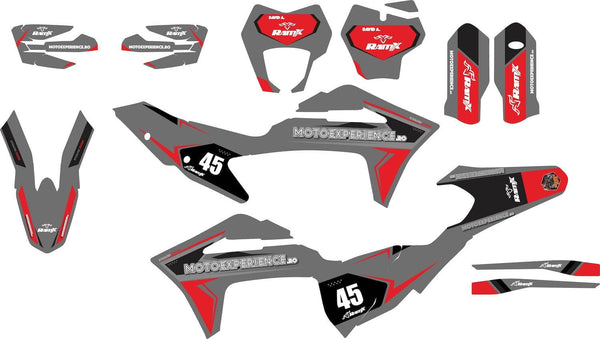 Stickere Rosii/Gri pentru GASGAS EC/MC 2021-2023 2T/4T
