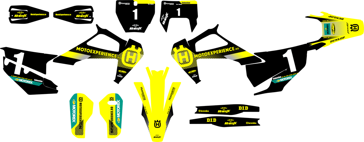 Stickere Negre-Galben pentru HUSQVARNA 2020-2023 2T/4T