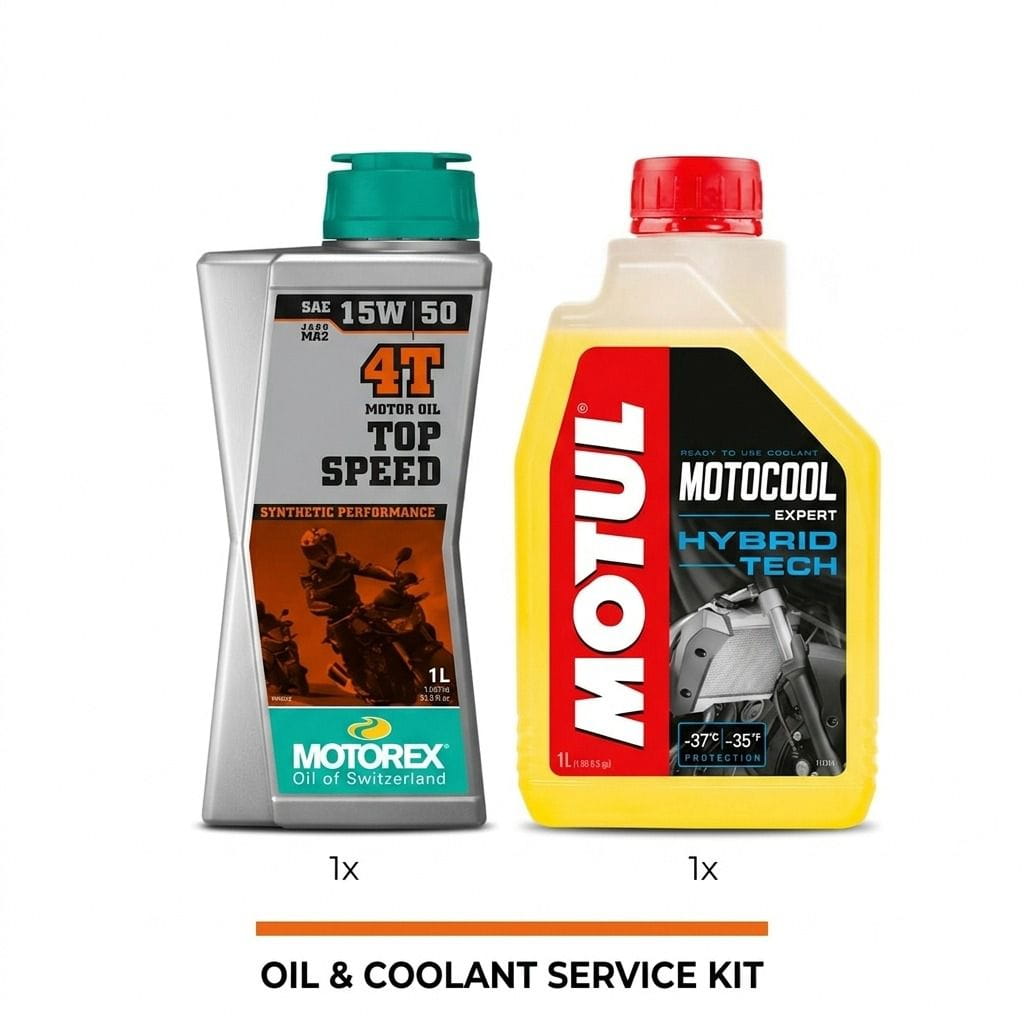 Motorex 15W50 1L + Motul Coolant kit