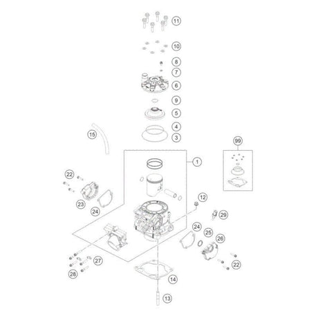 O-ring 23x2 5 Viton 75SH pentru INSERTIE Chiuloasa TBI KTM/HUSQVARNA/GASGAS 2024+