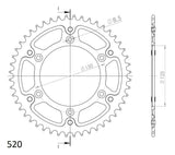 Supersprox Rear sprocket 48 Teeth (48T) KTM/Husqvarna/GasGas 1990-2026 Stealth orange aluminium/steel 520 dimensions