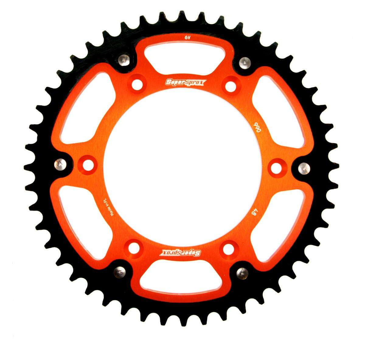 Supersprox Rear sprocket 48 Teeth (48T) KTM/Husqvarna/GasGas 1990-2026 Stealth orange aluminium/steel 520