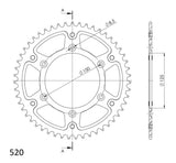 Supersprox Rear sprocket 50 Teeth (50T) KTM/Husqvarna/GasGas 1990-2026 520 — Alu-steel hybrid