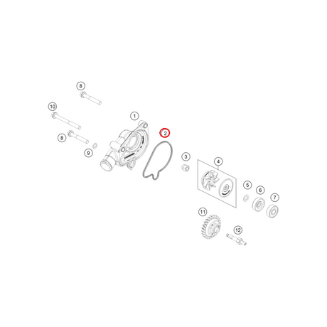 O-ring capac pompa apa KTM/HUSQVARNA/GASGAS 2024+