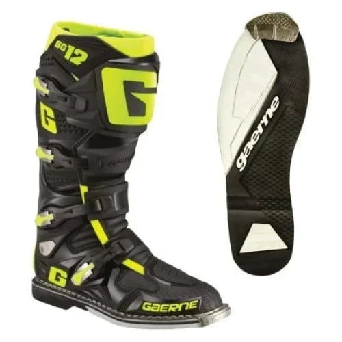 Cizme GAERNE SG 12 Negru/Galben Fluo